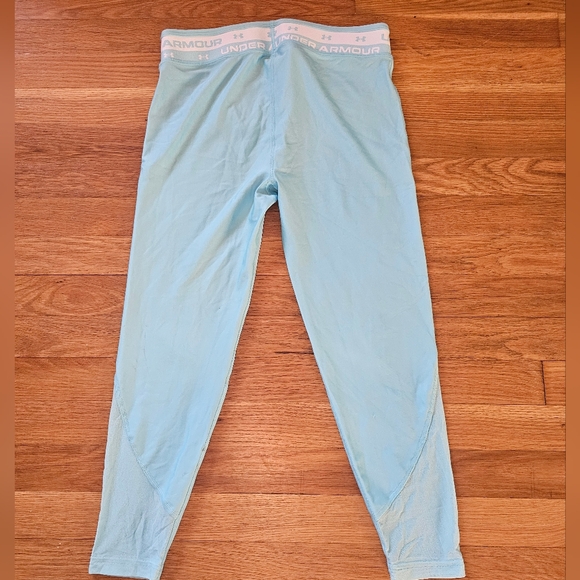 Under Armour LogoElastic Waistband Light Blue Athletic Pants Girls Youth Size XL - Picture 3 of 12